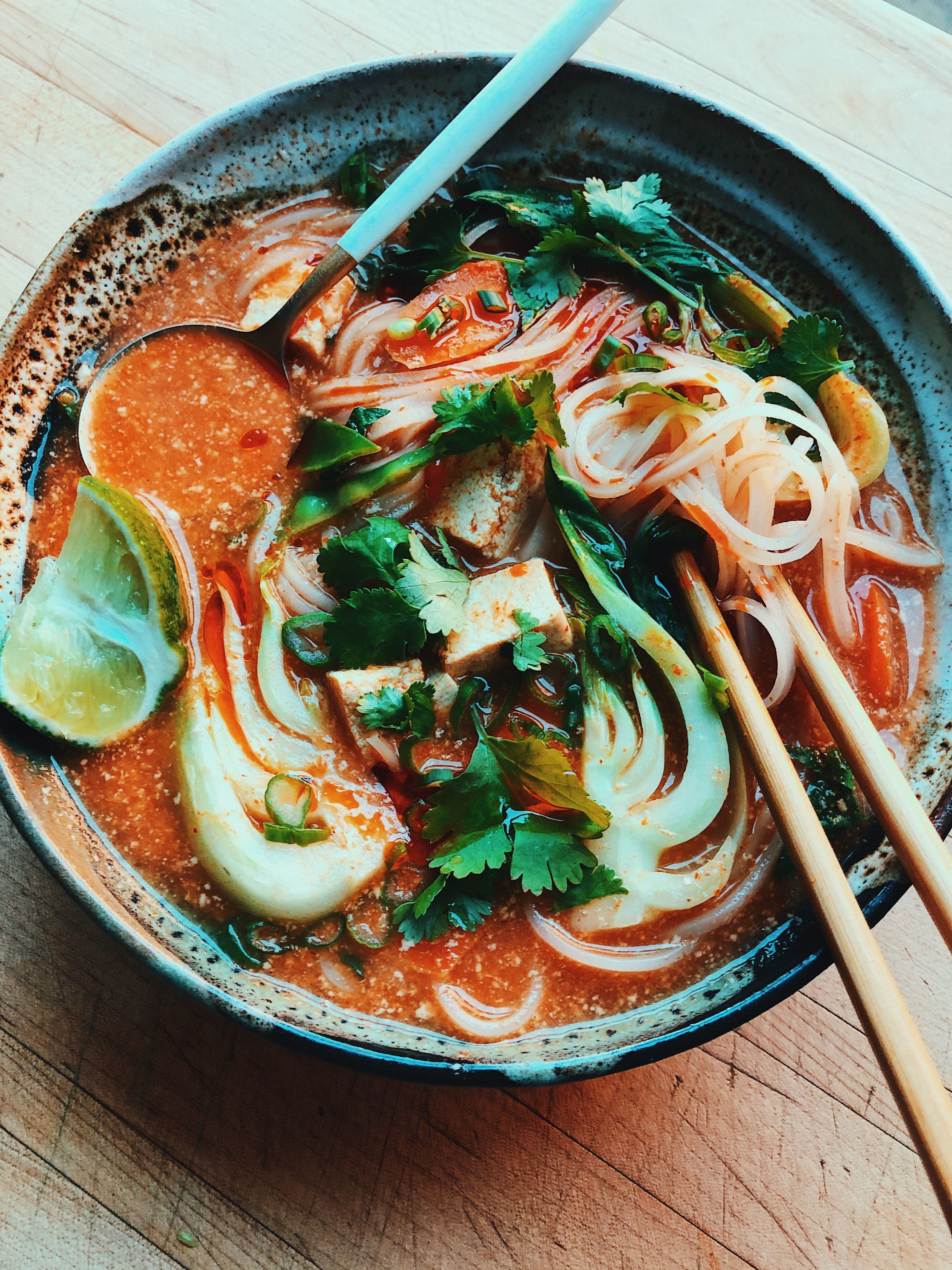 Spicy Rice Noodle Soup