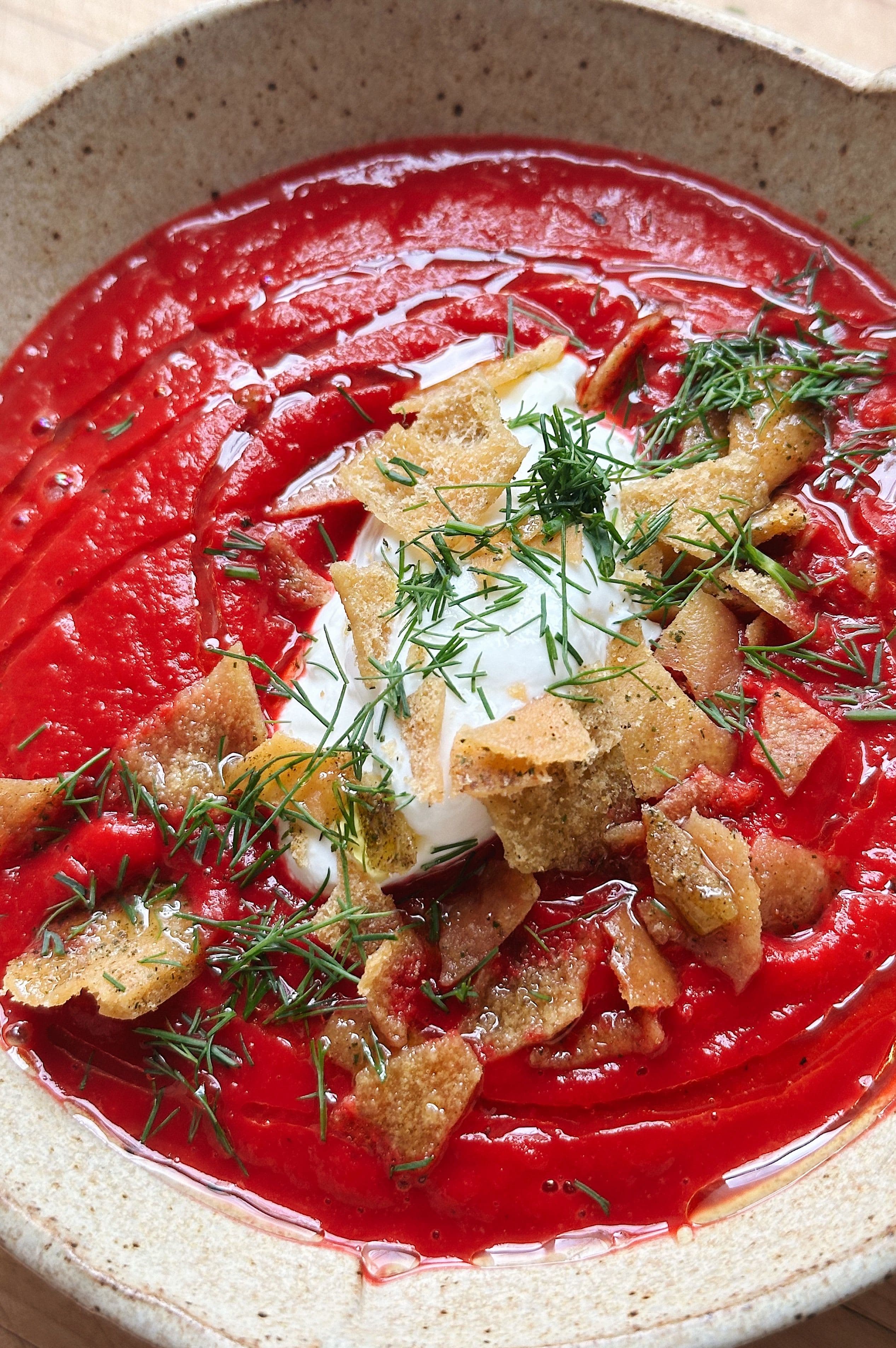 Warm Beet & Fennel Soup