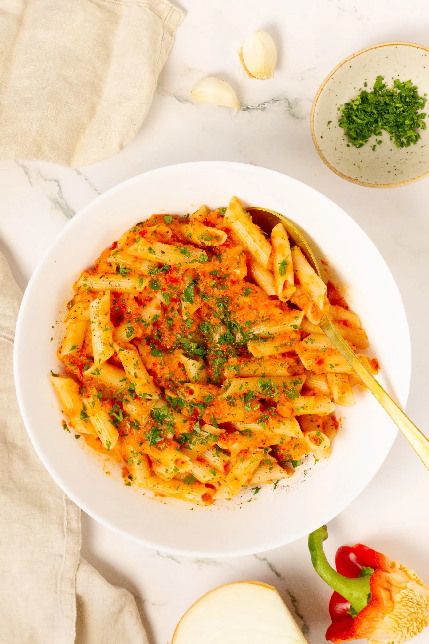 Low Histamine Red Pepper & Garlic Pasta